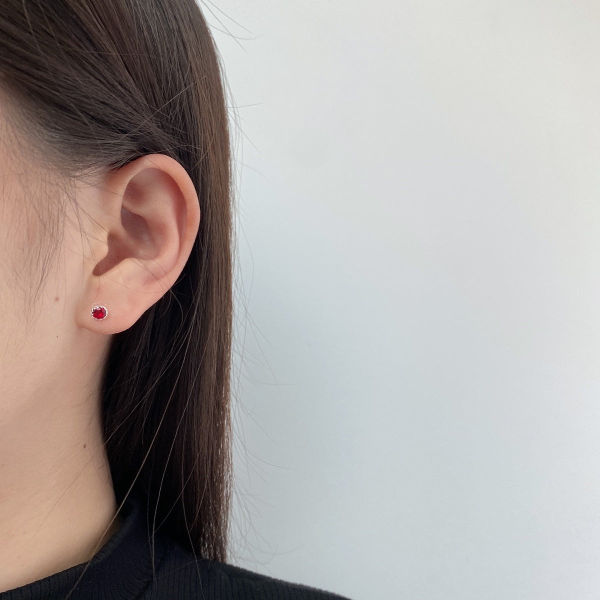 [Clara Jewels]Sparkling Colorful Round Shape Earrings