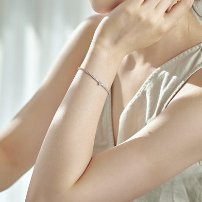 [Clara Jewels]0.5 Carat Elegant Romantic Heart Shape Lover Bracelet