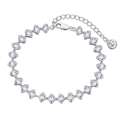 [Clara Jewels]0.5 Carat Ornate Princess Cut Daily Bracelet