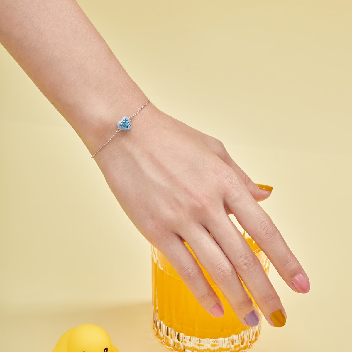 [Clara Jewels]Sparkling Romantic Heart Shape Lover Bracelet