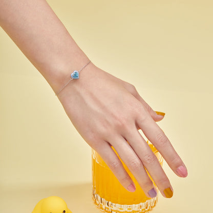 [Clara Jewels]Sparkling Romantic Heart Shape Lover Bracelet