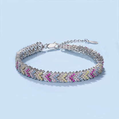 [Clara Jewels]Ornate Sparkling Round Cut Party Bracelet