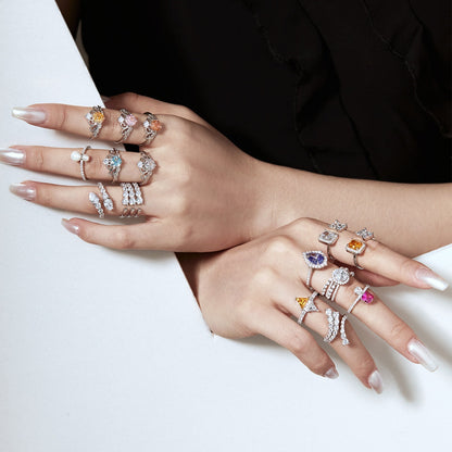 [Clara Jewels]Unique Vivid Snake Shape Daily Ring