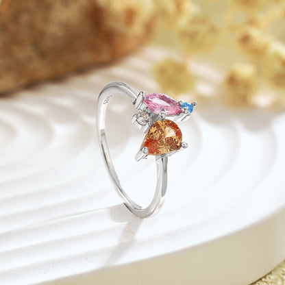 [Clara Jewels]Radiant Colorful Multi Cut Daily Ring