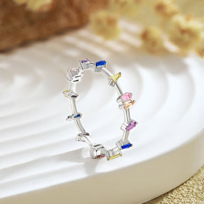 [Clara Jewels]Unique Trapezoid Cut Daily Ring
