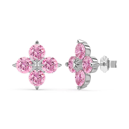[Clara Jewels]Four-Leaf Clover Eight-Pointed Star Earrings