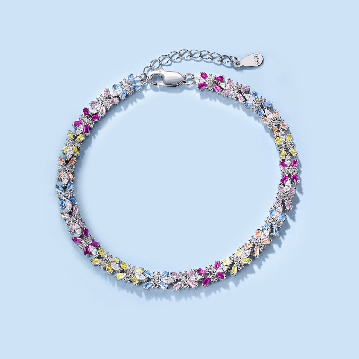 [Clara Jewels]Radiant Colorful Emerald Cut Party Bracelet