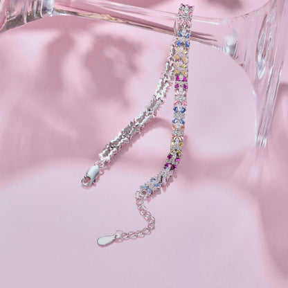 [Clara Jewels]Radiant Colorful Emerald Cut Party Bracelet