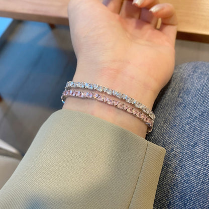 [Clara Jewels]Dazzling Romantic Heart Shape Lover Bracelet