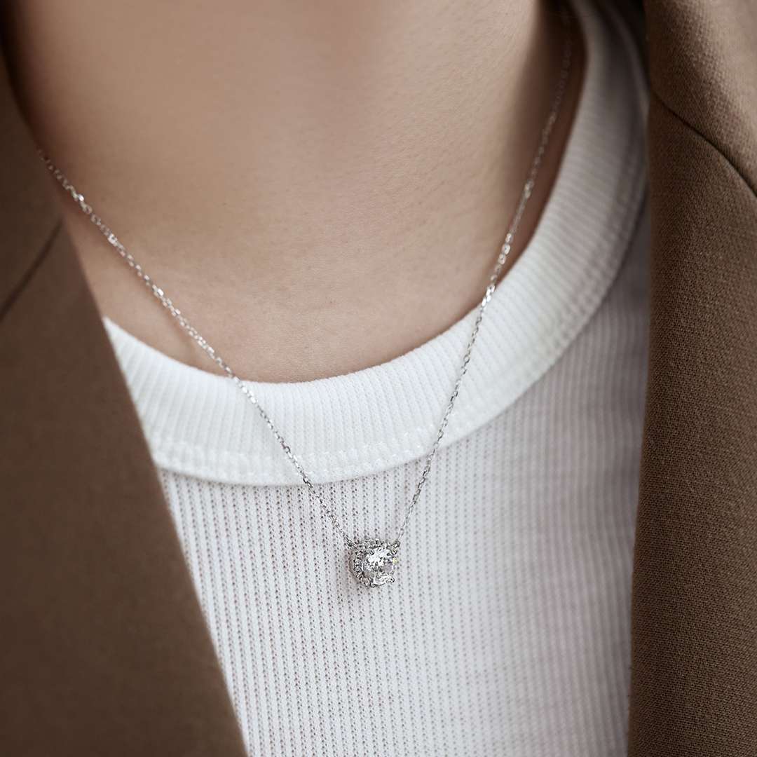 [Clara Jewels]Luxurious Round Cut Necklace