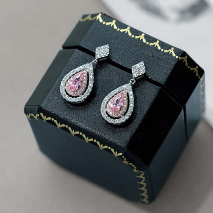 [Clara Jewels]Ornate Delicate Water Drop Shape Banquet Earrings