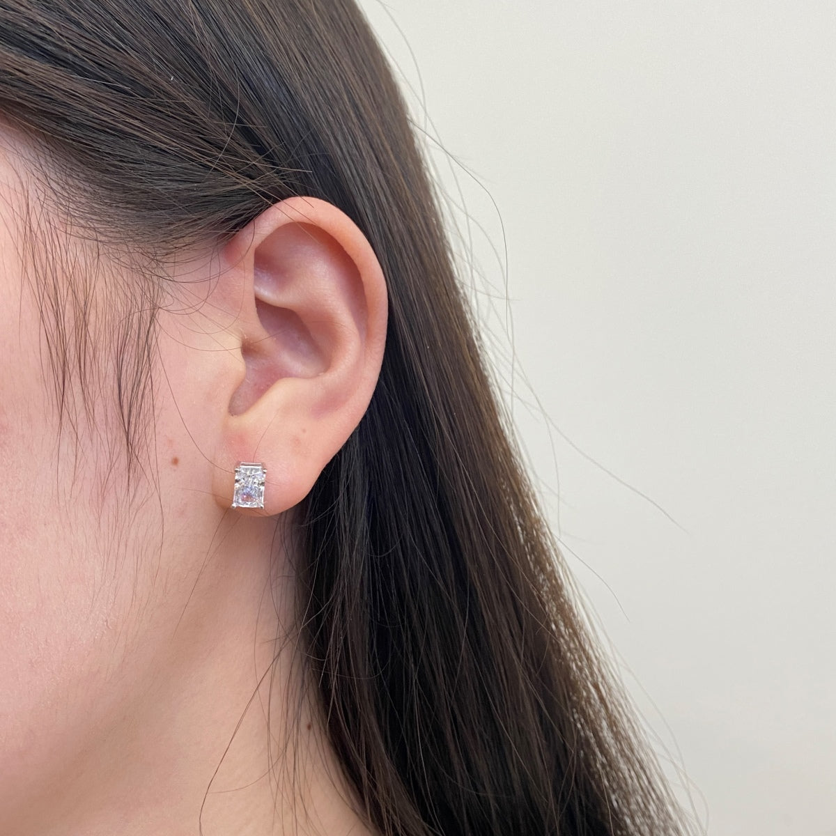 [Clara Jewels]Radiant Luxurious Princess Cut Daily Earrings