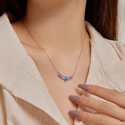 [Clara Jewels]Dainty Colorful Heart Necklace