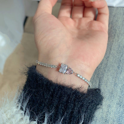 [Clara Jewels]Dazzling Unique Multi Shape Lover Bracelet