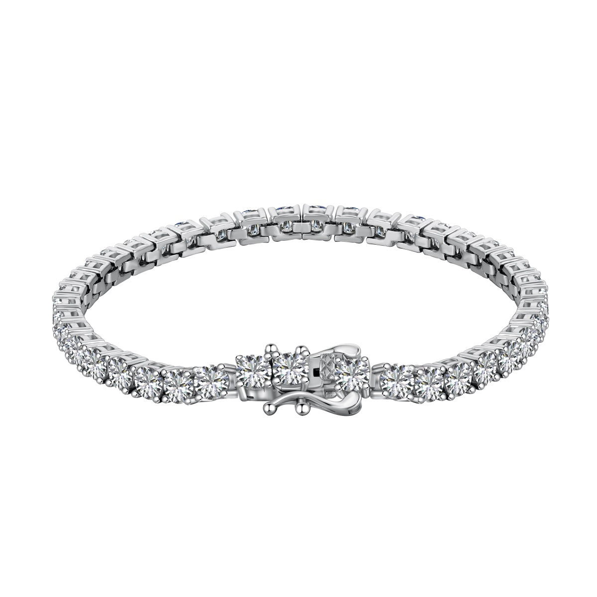 [Clara Jewels]Luxurious Ornate Round Cut Tennis Bracelet