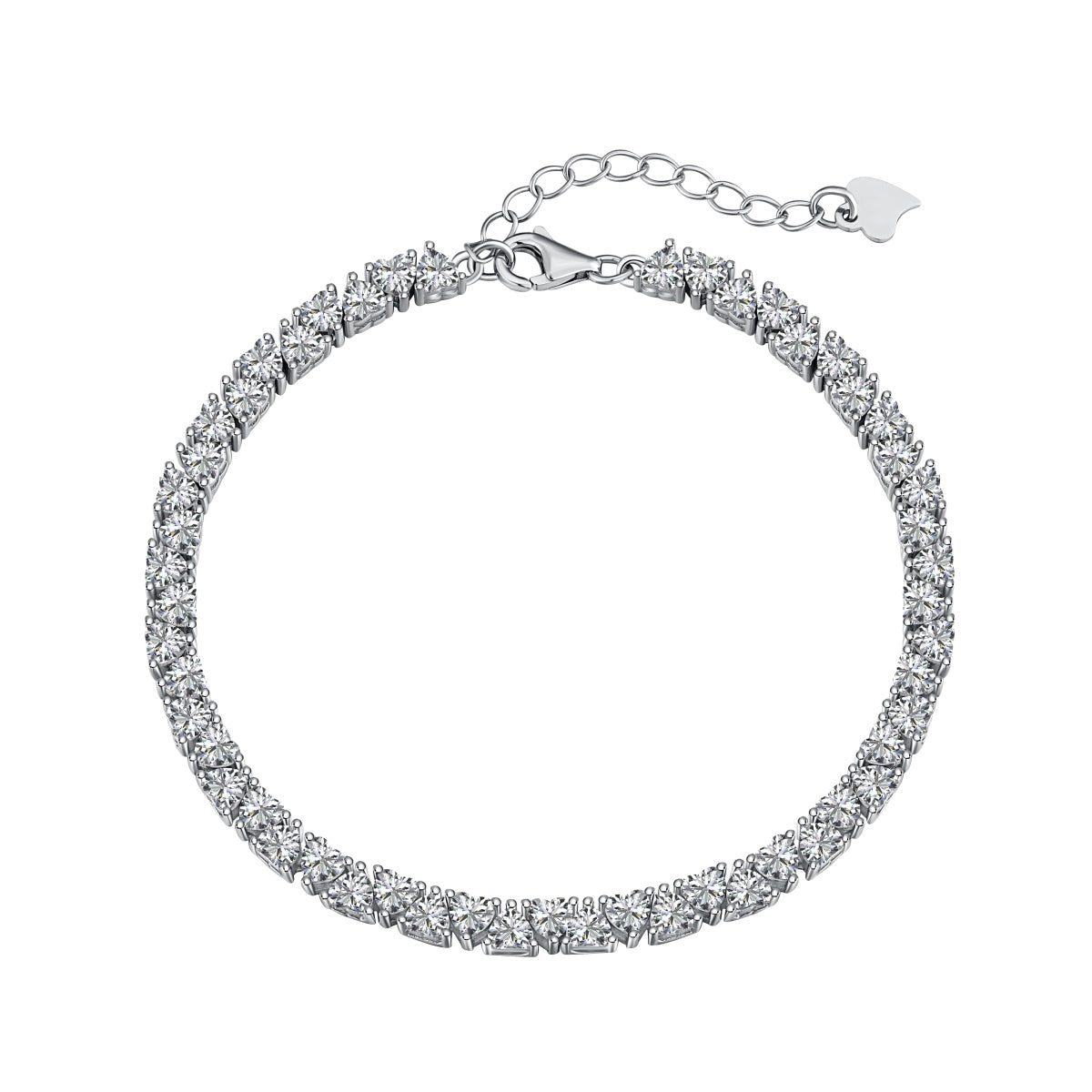 [Clara Jewels]Dazzling Romantic Heart Shape Lover Bracelet