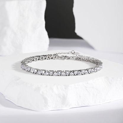 [Clara Jewels]Dazzling Romantic Heart Shape Lover Bracelet