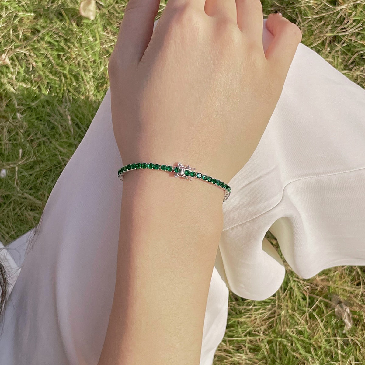 [Clara Jewels]Radiant Colorful Round Cut Party Bracelet