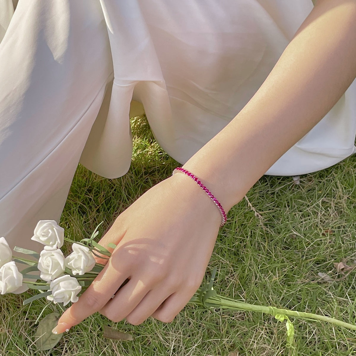 [Clara Jewels]Radiant Colorful Round Cut Party Bracelet