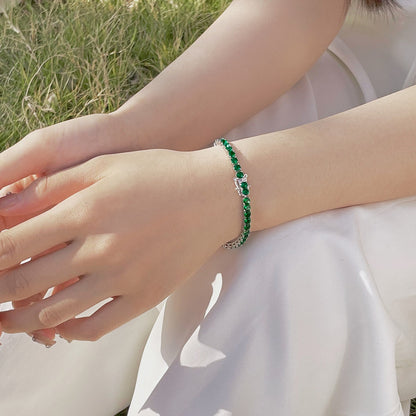 [Clara Jewels]Radiant Colorful Round Cut Party Bracelet