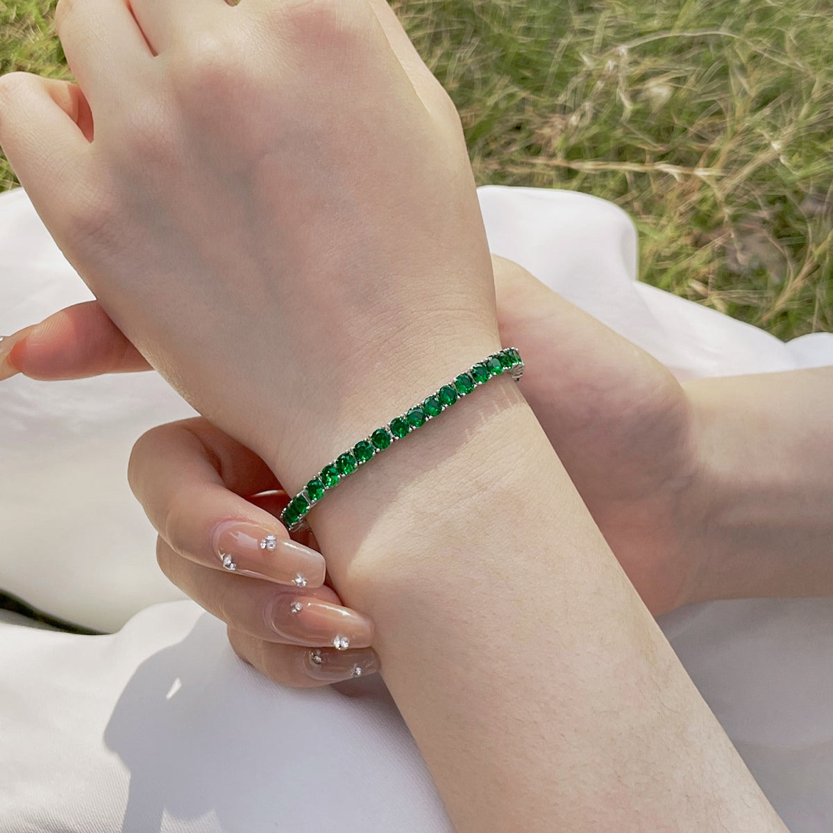 [Clara Jewels]Radiant Colorful Round Cut Party Bracelet