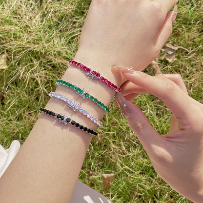 [Clara Jewels]Radiant Colorful Round Cut Party Bracelet