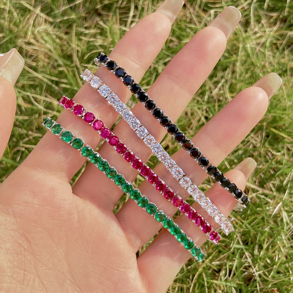 [Clara Jewels]Radiant Colorful Round Cut Party Bracelet