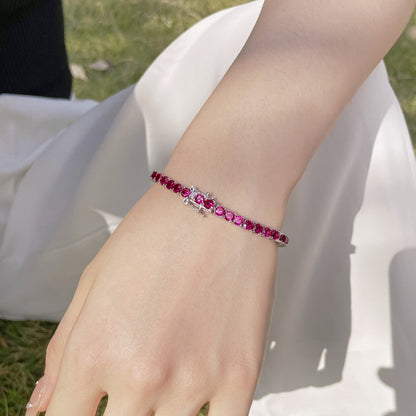 [Clara Jewels]Radiant Colorful Round Cut Party Bracelet