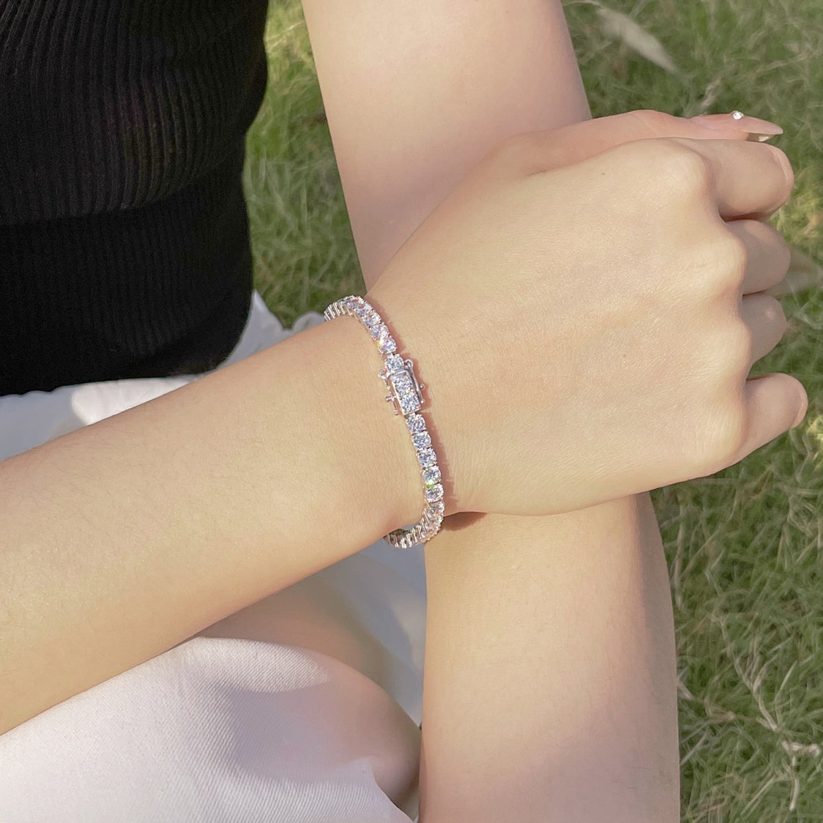 [Clara Jewels]Radiant Colorful Round Cut Party Bracelet