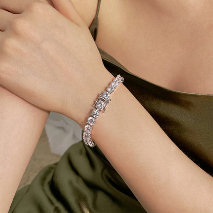[Clara Jewels]0.75 Carat Dazzling Round Cut Wedding Bracelet