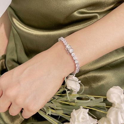 [Clara Jewels]Ornate Sparkling Round Cut Wedding Bracelet