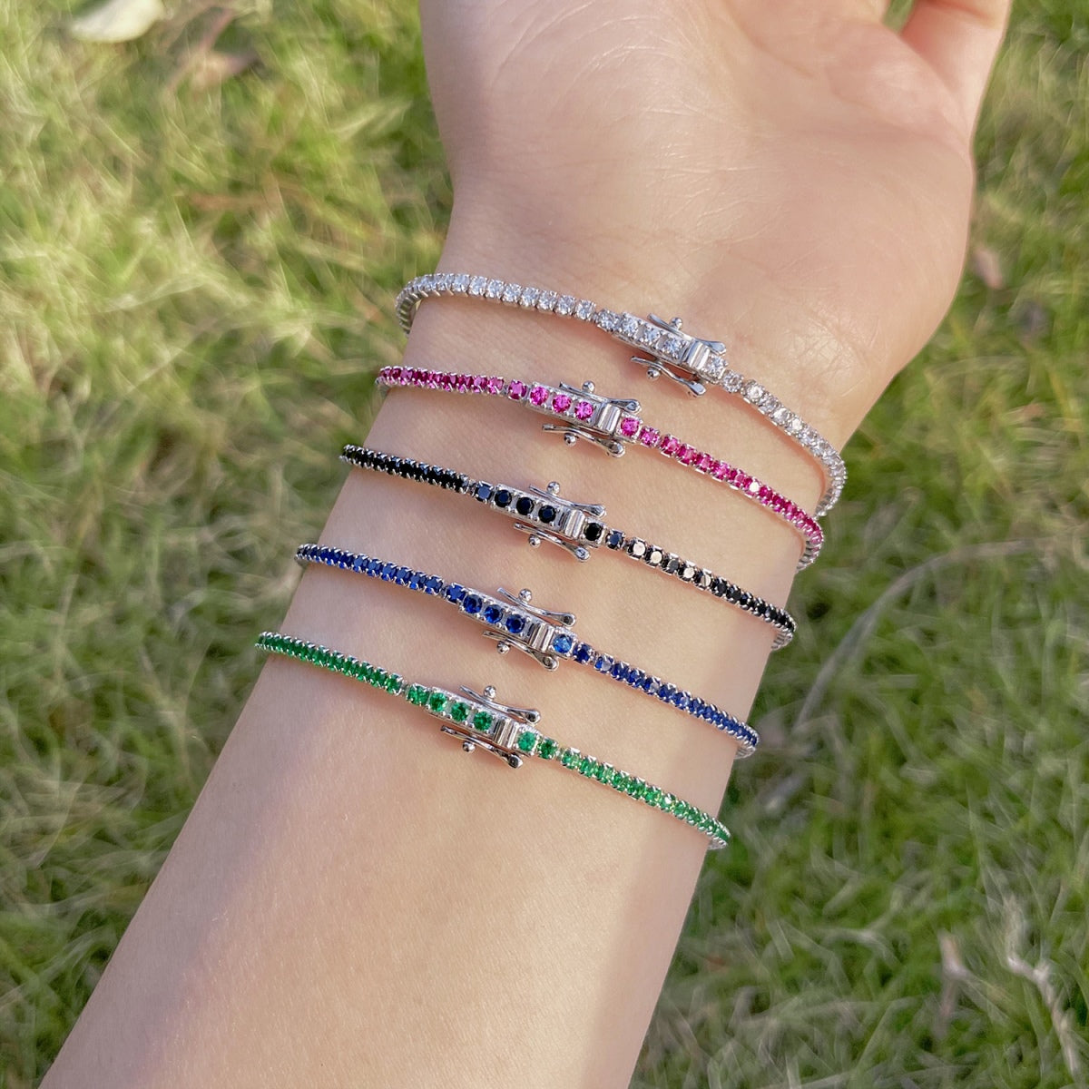 [Clara Jewels]Radiant Colorful Round Cut Party Bracelet