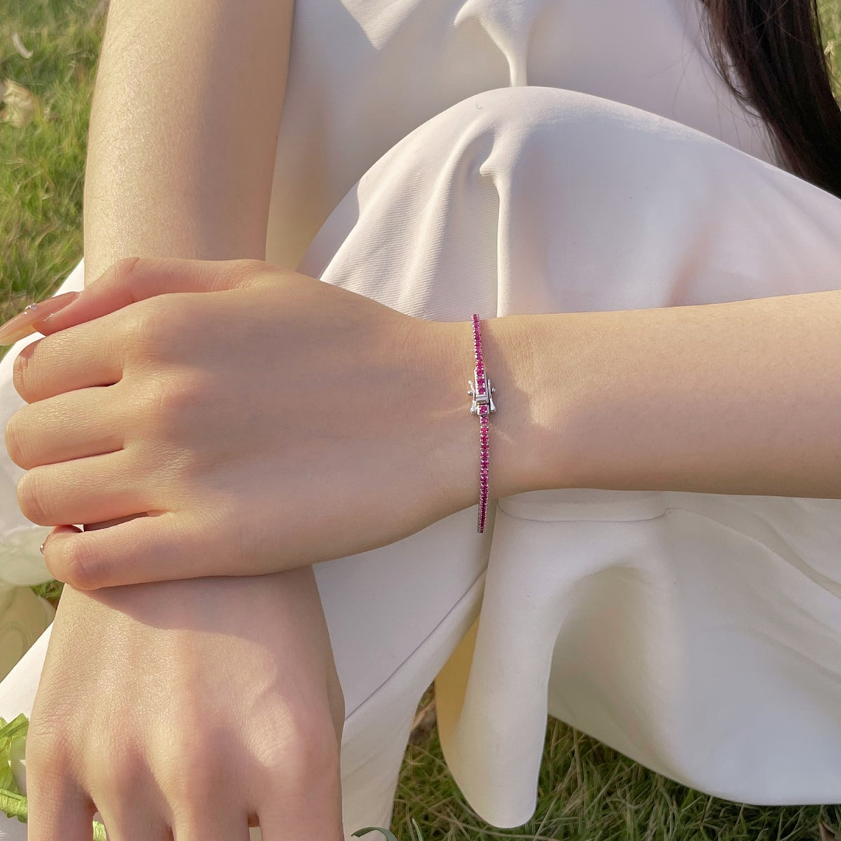 [Clara Jewels]Radiant Colorful Round Cut Party Bracelet