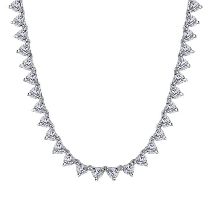 [Clara Jewels]Ornate Heart Cut Tennis Necklace