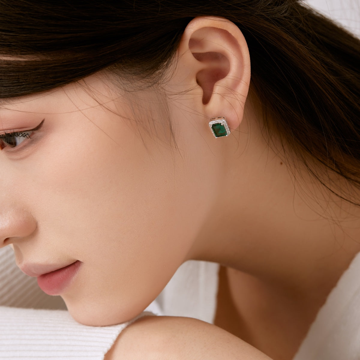 [Clara Jewels]Luxurious Dainty Emerald Cut Banquet Earrings
