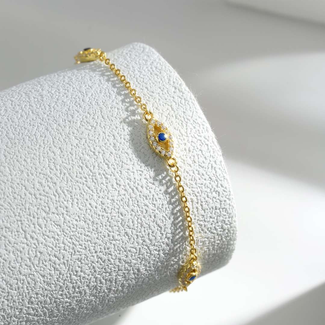 [Clara Jewels]Evil Eye Shape Pendent Necklace