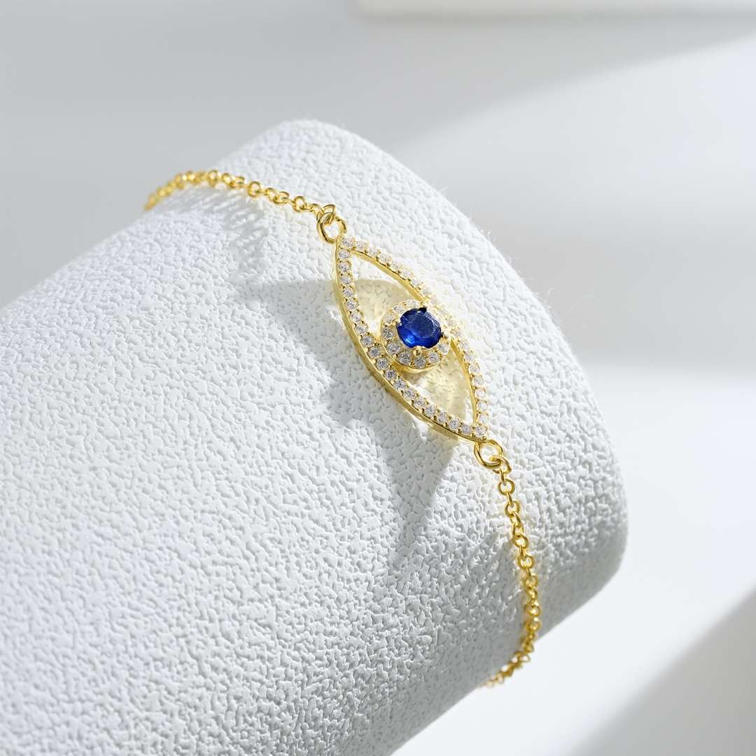 [Clara Jewels]Devil's Eye Hollow Design Bracelet