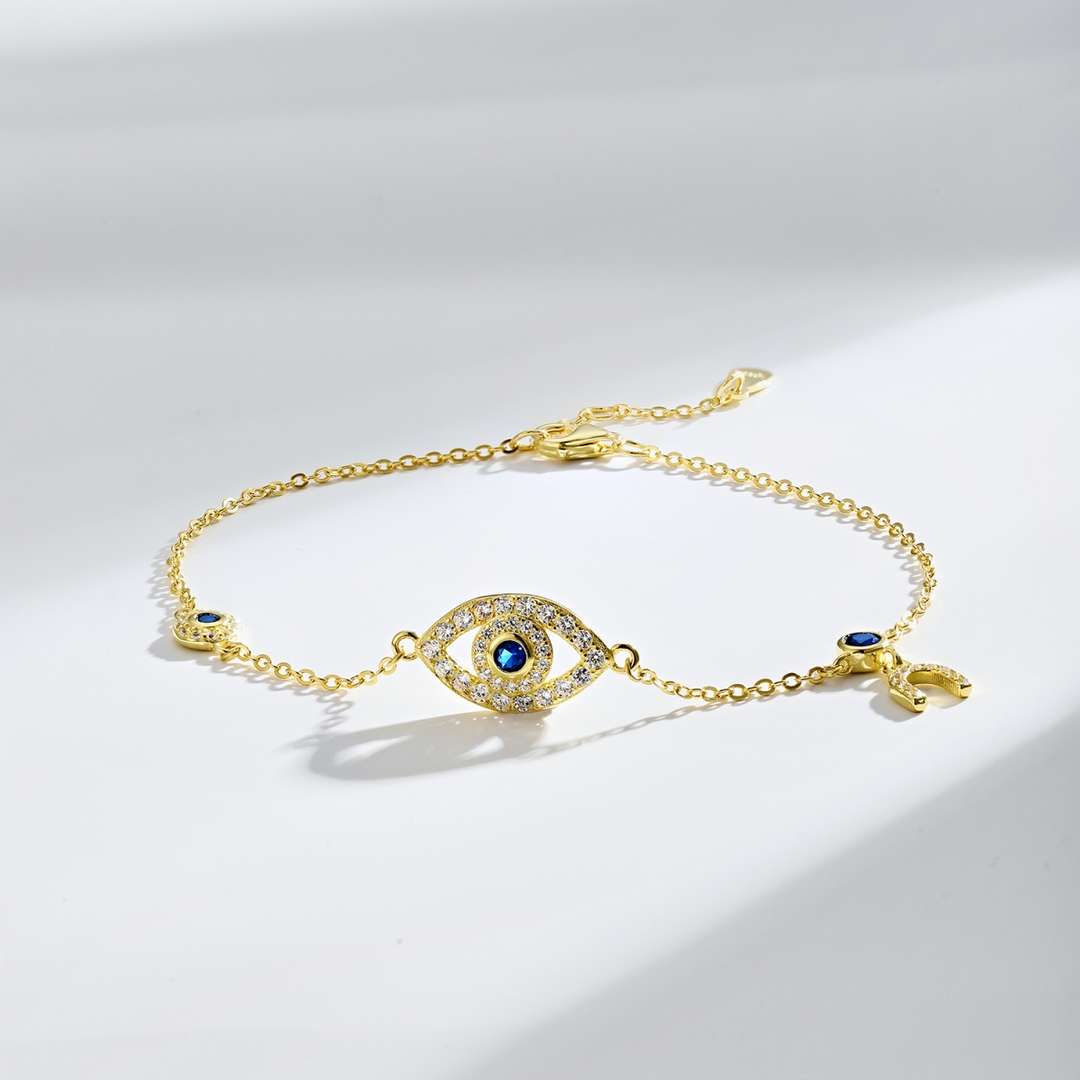 [Clara Jewels]Dainty Eye Shape Necklace