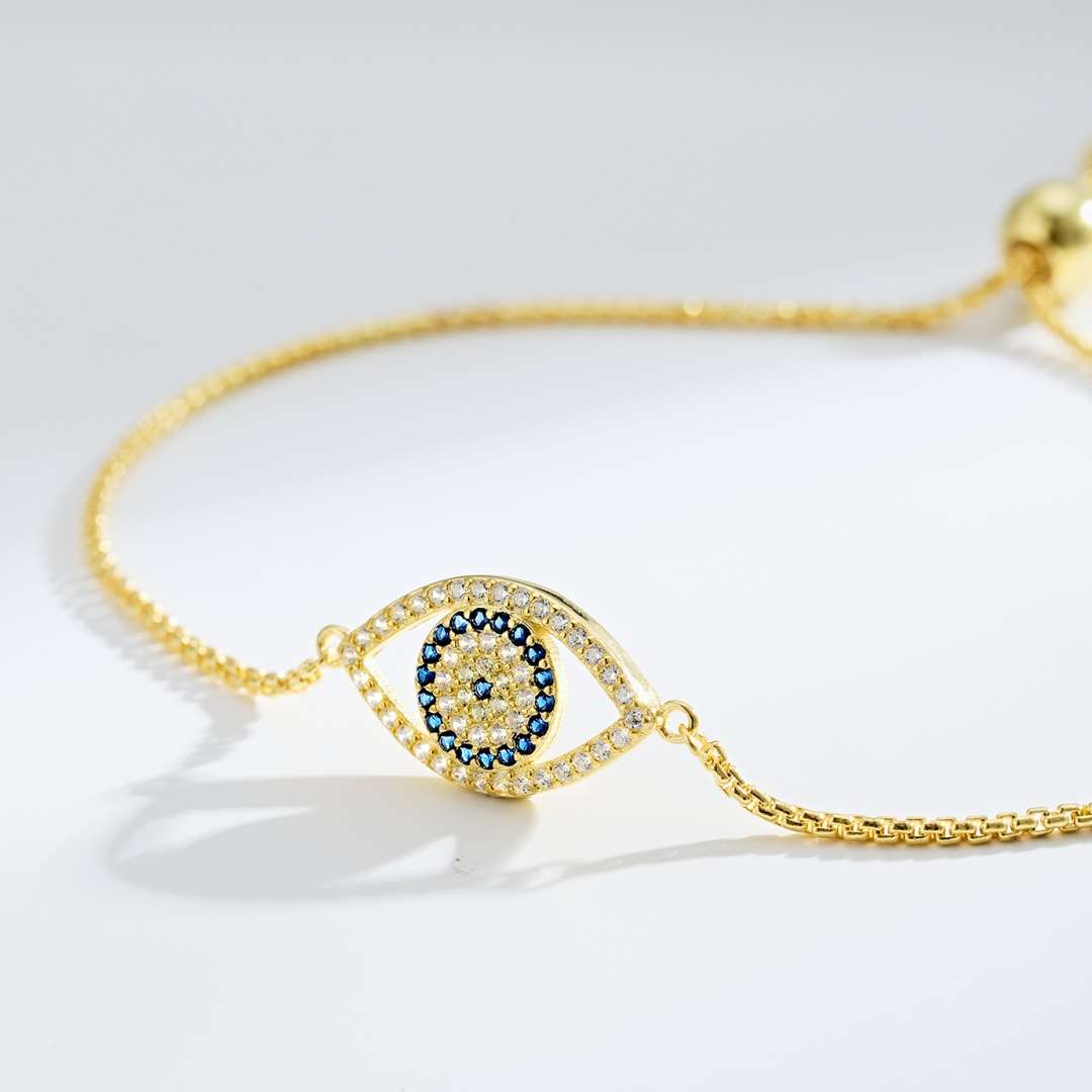 [Clara Jewels]Dazzling Eye Shape Necklace
