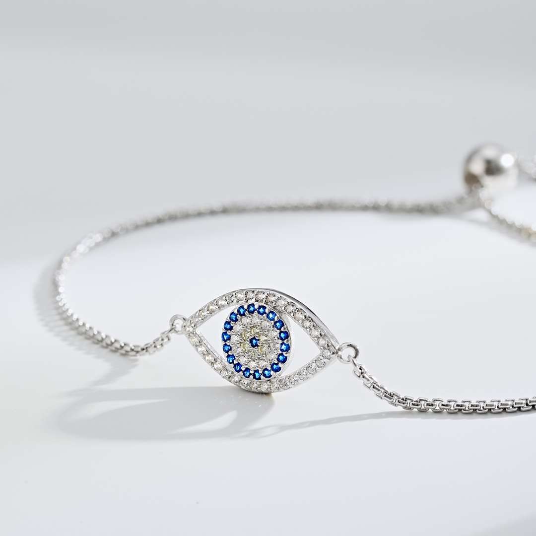 [Clara Jewels]Dazzling Eye Shape Necklace