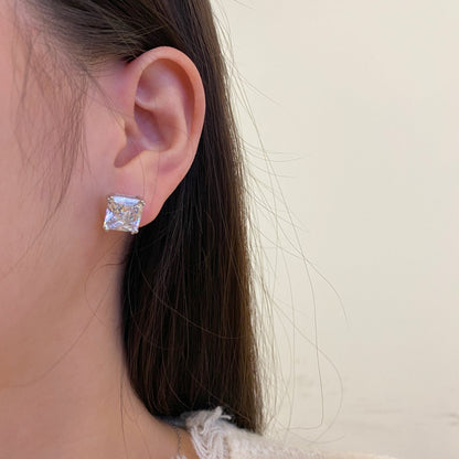 [Clara Jewels]Delicate Square Shape Earrings