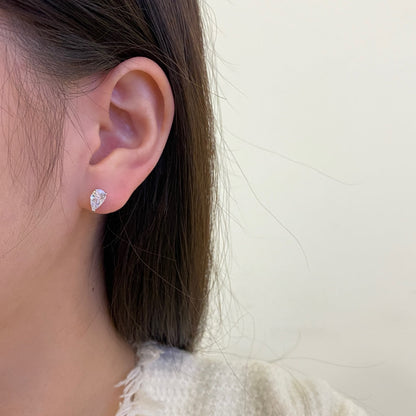 [Clara Jewels]Ornate Water Drop Shape Earrings
