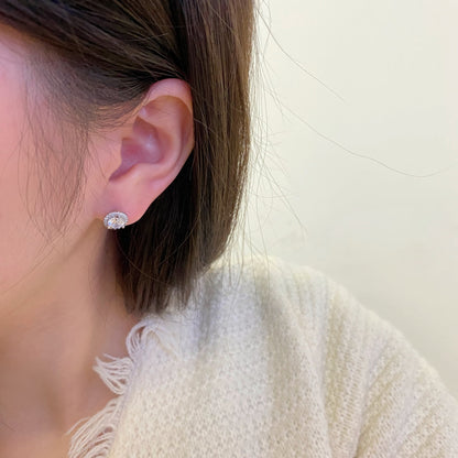 [Clara Jewels]Classic Princess Round Shape Earrings