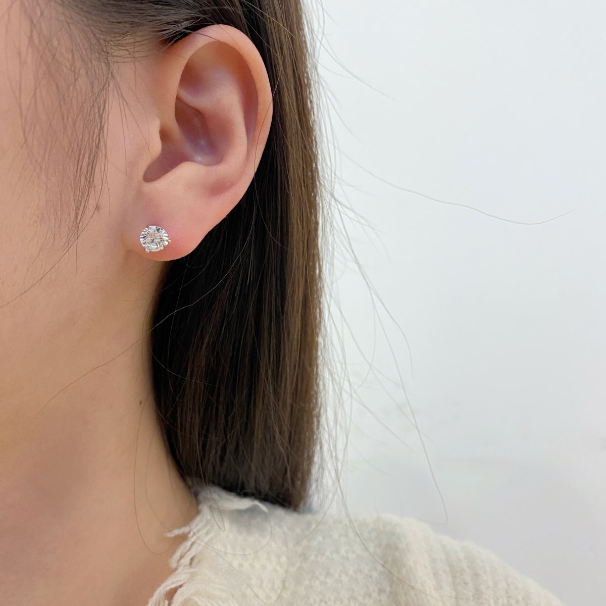 [Clara Jewels]Dainty Round Shape Earrings