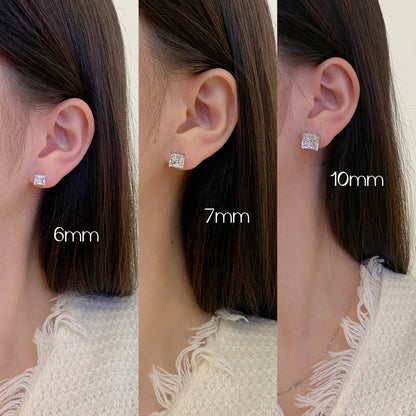 [Clara Jewels]Delicate Square Shape Earrings