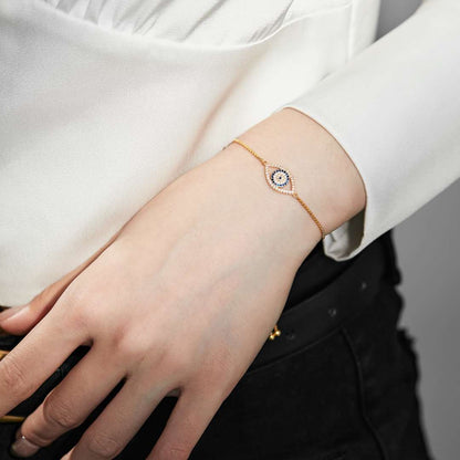 [Clara Jewels]Dazzling Eye Shape Necklace