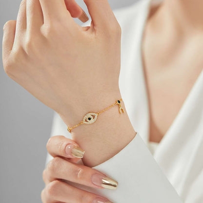 [Clara Jewels]Dainty Eye Shape Necklace