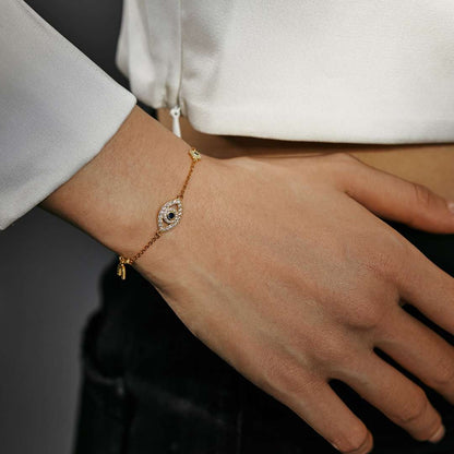 [Clara Jewels]Dainty Eye Shape Necklace
