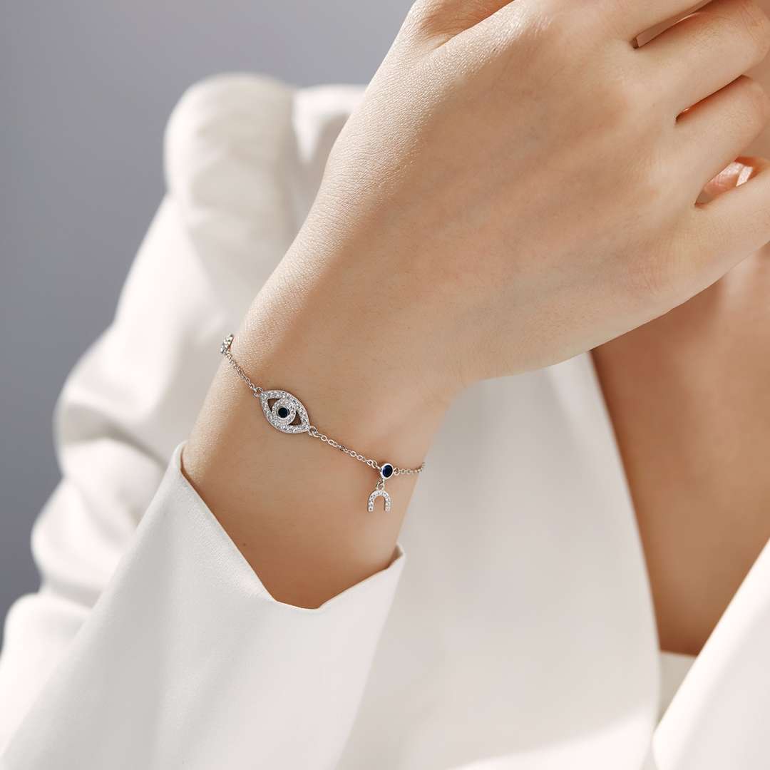 [Clara Jewels]Dainty Eye Shape Necklace