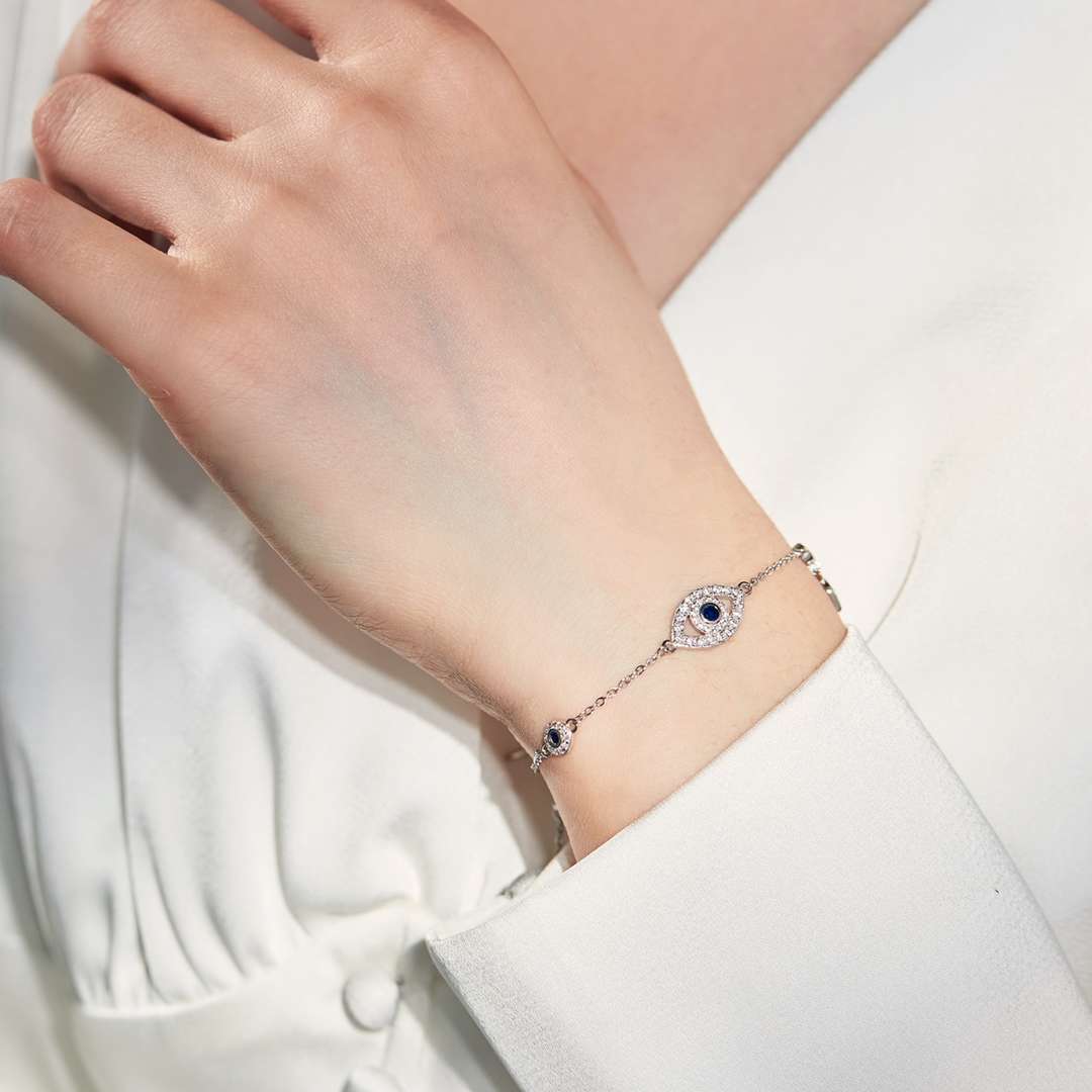 [Clara Jewels]Dainty Eye Shape Necklace
